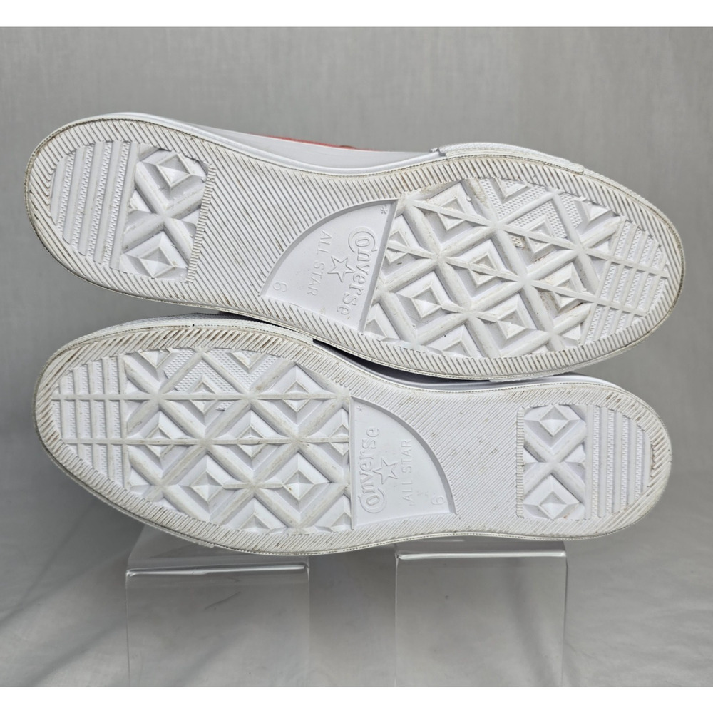 Converse Chuck Taylor All Star Lift Ox Sneakers Women's 8 Coral & White Lace Up - Picture 12 of 13